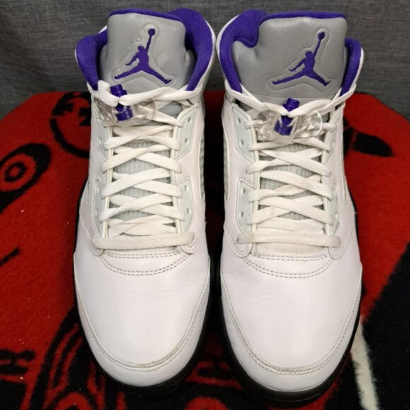 %Size 10.5 Men Nike Air Jordan 5 Retro Dark Concord White Sneakers AJ4 main image 11